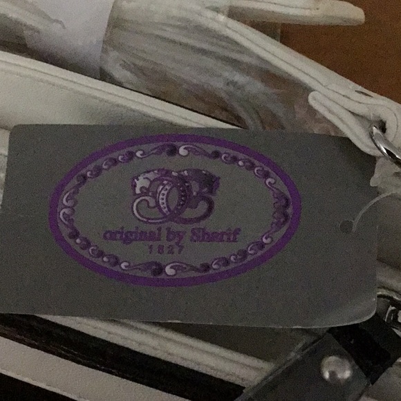 Original by Sharif 1827 White Leather Bag New with tags - Picture 11 of 11